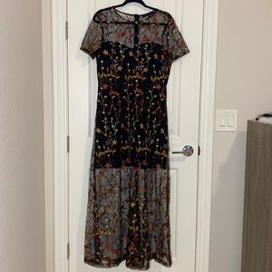 Vici immeasurable joy mesh maxi dress